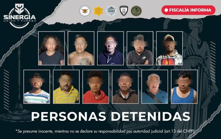 Detiene FGE a 11 personas y asegura 14 armas en acciones de Sinergia