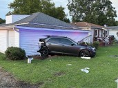 Three injured in two-vehicle crash in Suffolk