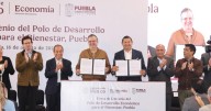 Ebrard y Alejandro Armenta firman Convenio del Polo de Desarrollo Económico para el Bienestar de Puebla