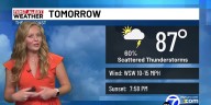 Scattered showers continue Monday, dry air enters by the midweek