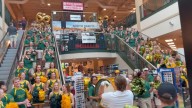 Bison football team greets fans ahead of season opener in South Carolina