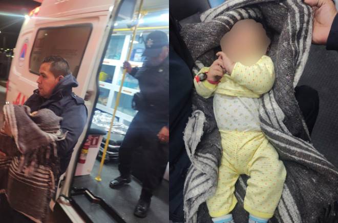 Rescatan a bebito abandonado en calles de #Ecatepec