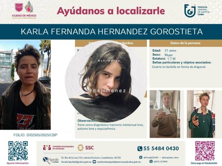 Karla Fernanda estaría acompañada de expresidiario acusado de secuestro