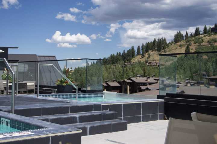 The Goldener Hirsch’s prominent rooftop pool is now open to public