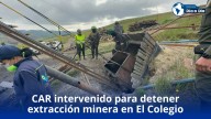 CAR intervenido operativo para detener extracción minera en El Colegio
