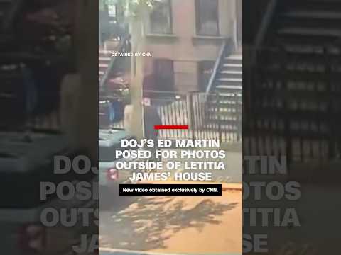 DOJ’s Ed Martin posed for photos outside of Letitia James’ house