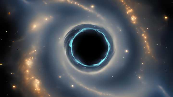Warped spacetime with surprise 'double-zoom' reveals radiation around distant supermassive black hole
