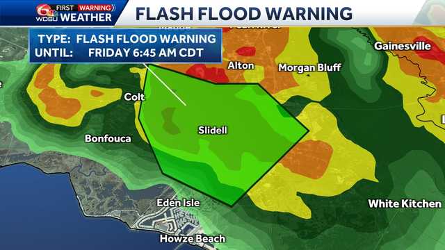 Flash Flood Warning issued for parts of Northshore