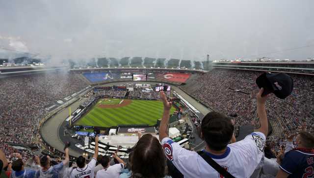The MLB Speedway Classic has been suspended by rain