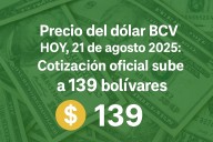 Precio del dólar BCV HOY, 21 de agosto 2025: Cotización oficial sube a 139 bolívares
