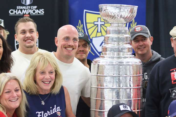 Scenes from Nate Schmidt and Stanley Cup's visit to St. Cloud