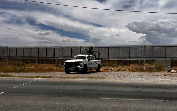 Desplegaron 200 elementos en muro fronterizo ante visita de Kristi Noem a EP