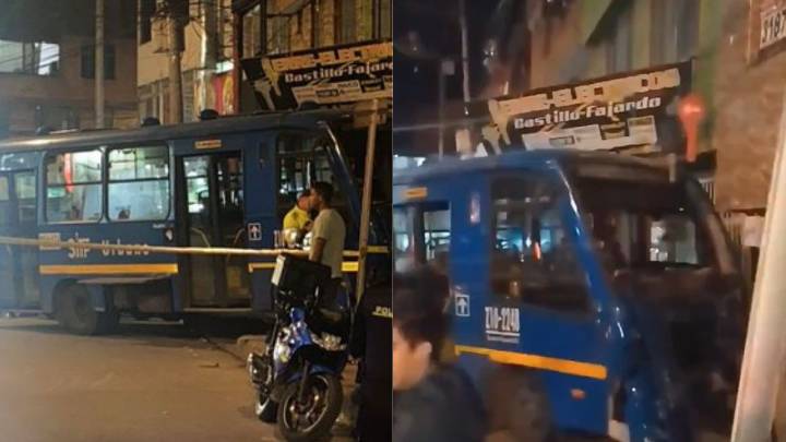 Video | Conductor pierde el control de bus y ocasiona impactante accidente en Bogotá - Canal 1