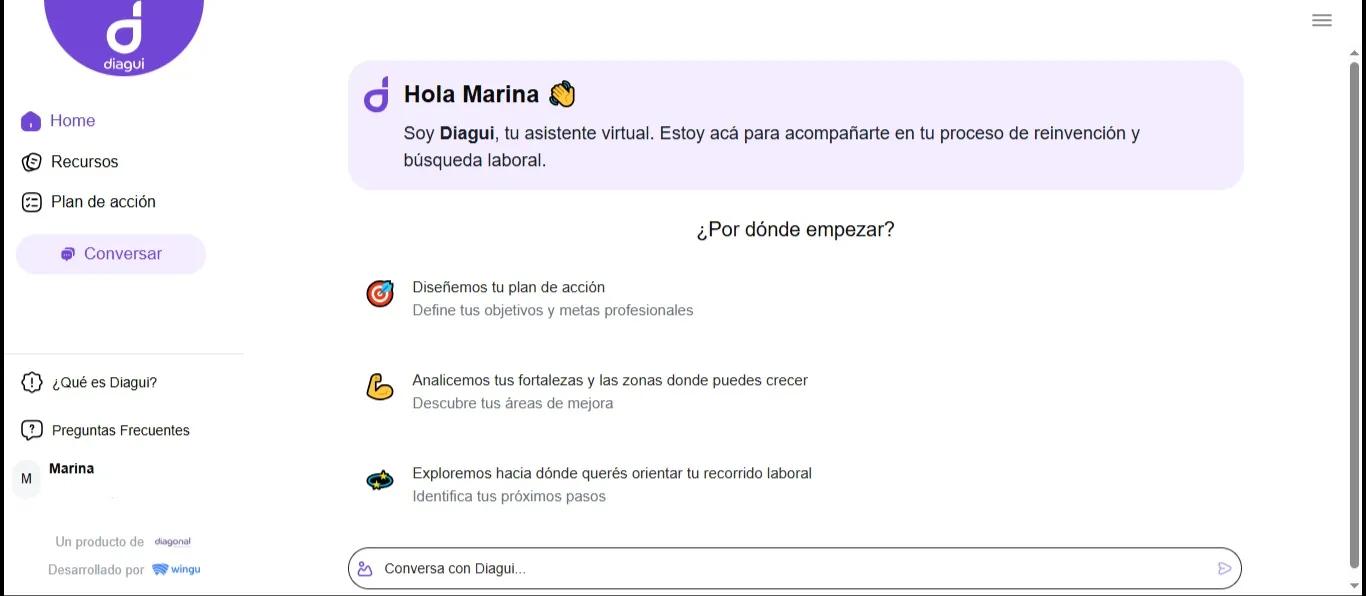 Más de 150 personas participaron del lanzamiento de DIAGUI, el asistente virtual que impulsa la reinvención laboral +45