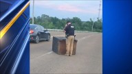 1-ton stolen safe dumped on Kansas overpass