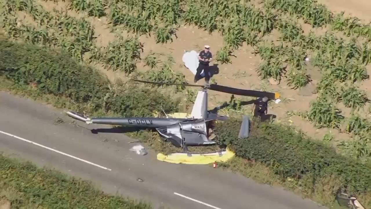 Three killed as helicopter crashes on UK's Isle of Wight during flight lesson