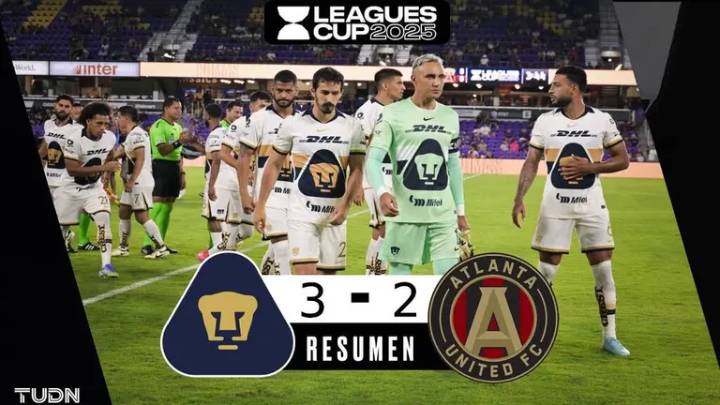 Resumen y goles del Pumas vs. Atlanta United de Leagues Cup