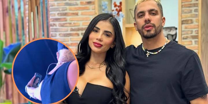 Altafulla puso fin a los rumores de ruptura con Karina García: le hizo videollamada en medio de un concierto