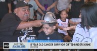 Raiders fans in Stockton help send young cancer survivor to his first
