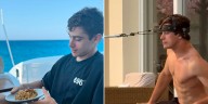 Colapinto mostró la intimidad de sus vacaciones y sorprendió con el impactante entrenamiento para el cuello: “Que empiecen las carreras loco”