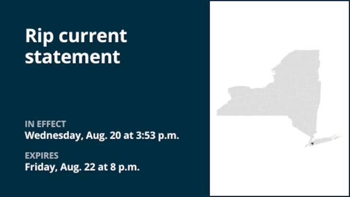 NYC weather: Rip current statement issued for Queens until Friday evening