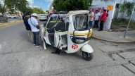 Mototaxi vuelca tras ser impactado por vehículo en Villas del Sol; dos mujeres resultan lesionadas
