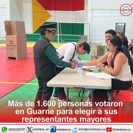 Más de 1.600 personas votaron en Guarne para elegir a sus representantes mayores