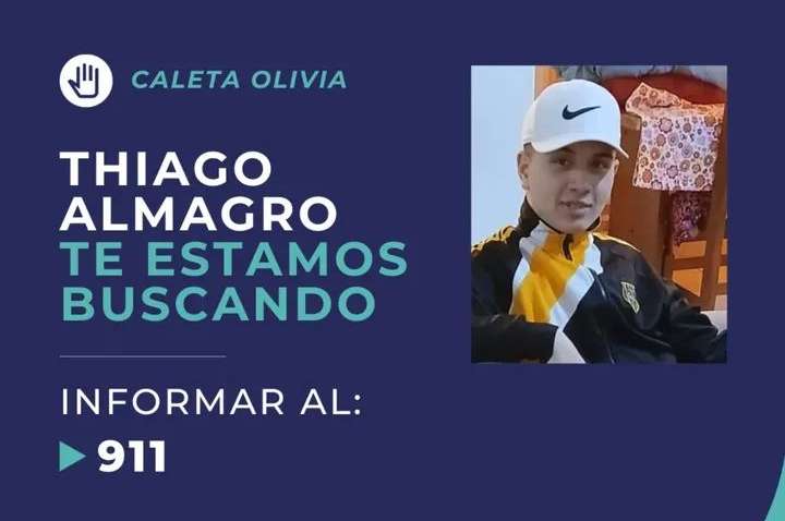 La Policía busca a un adolescente de 15 años en Caleta Olivia