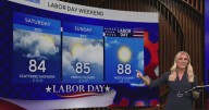 Scattered showers continue in North Texas this Labor Day weekend