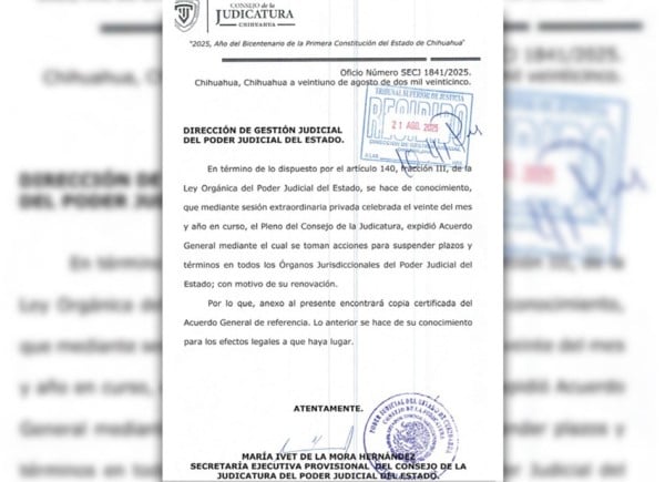 Suspenden plazos una semana en TSJ