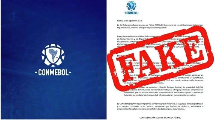 Conmebol desmintió el comunicado con las sanciones para Independiente y U de Chile