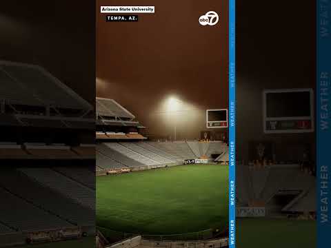 Timelapse shows dust storm sweep over Arizona football stadium