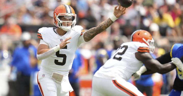 Browns' Gabriel selected as backup QB, Sanders to be third string