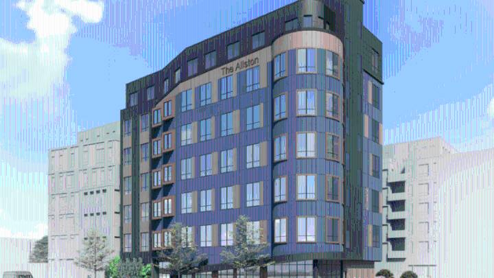 Developers are proposing a seven-story hotel with no parking in Allston