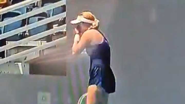 Danielle Collins sparks concerns just weeks before US Open as she cries on-court and screams at her box in meltdown