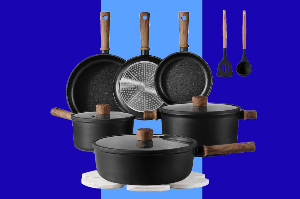 CAROTE 16-Piece Nonstick Pots and Pans Set is 36% off