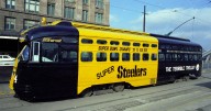 Historic Terrible Trolley on display at Pennsylvania Trolley Museum in Washington County