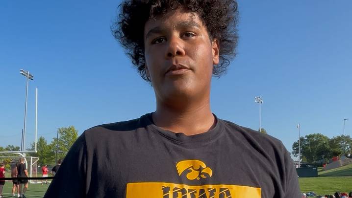 Preston Mensah on Iowa City High football's offensive line