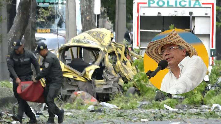 Presidente Gustavo Petro llega a Cali tras atentado con carro bomba que dejó seis civiles muertos