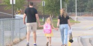 Maxey Elementary’s Aurora takes on her first day of Kindergarten