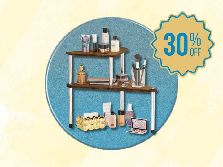 This unique organizer is a dream for tight, awkward counter corners