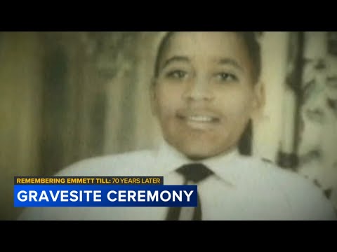 Community holds ceremony at Emmett Till, mother's gravesite 70 years after murder