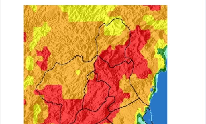 Riesgo extremo de incendios forestales este martes en varias zonas de la Región de Murcia