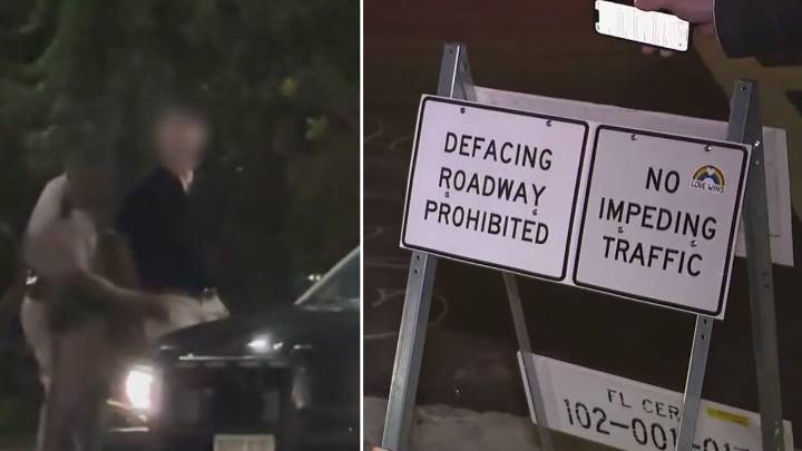 Man arrested at Pulse site by FHP troopers during rainbow crosswalk protest
