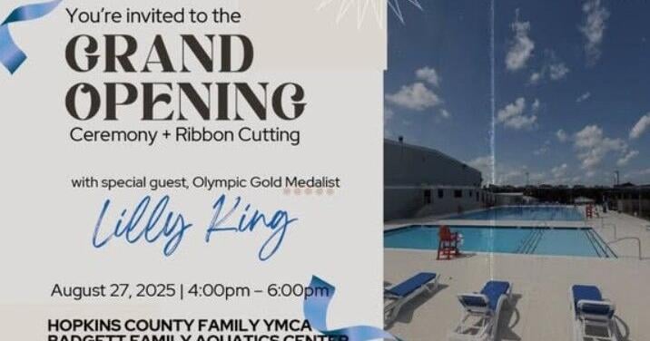 Grand Opening & Ribbon Cutting Ceremony of new Aquatic Center at Hopkins County Family YMCA