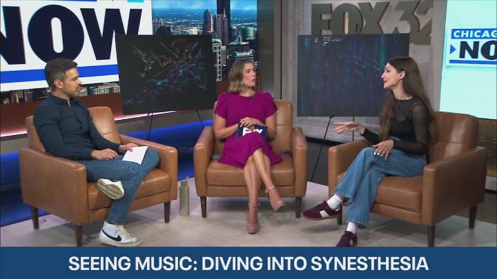 Visual artist Sarah Kraning paints the colors of music with synesthesia