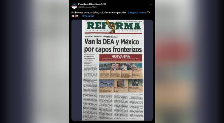 «Problemas compartidos, soluciones compartidas»: embajada de EU; Sheinbaum niega acuerdo con DEA