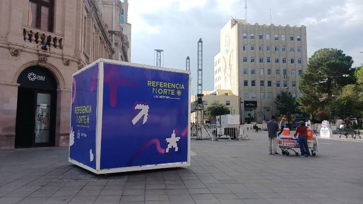 Preparan escenario para show de luces en cierre de Referencia Norte