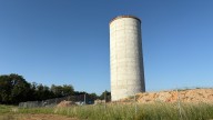 "Leaning Tower of Broken Arrow" actually perfectly vertical, according to City, despite apparent tilt