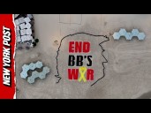 ‘End BB’s War’ message appears in sand near US embassy in Tel Aviv